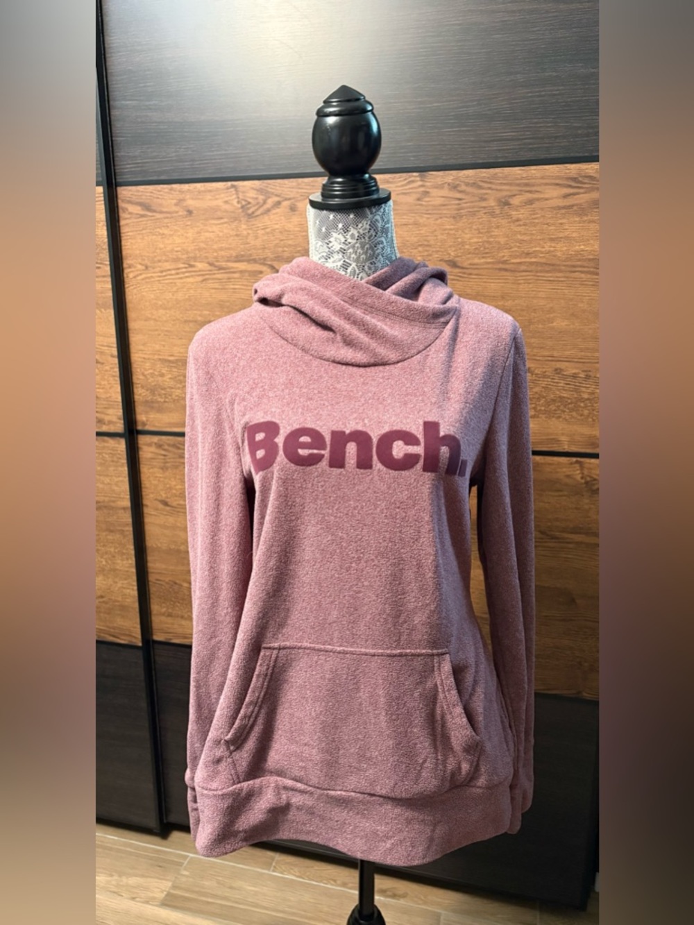 Bench Women's Mauve Dusty Rose Hooded Pullover